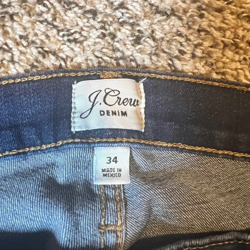 J. Crew Denim Jeans Dark Wash Slim Fit Everyday Casual‎ Size 34